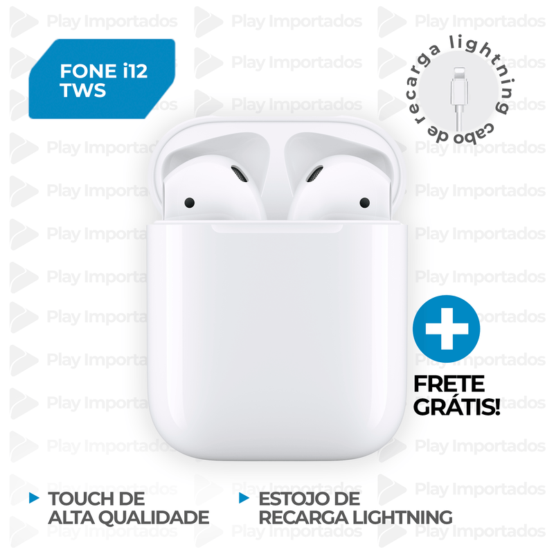 Fone I12 TWS Compatível Android e Iphone [FRETE GRÁTIS] 12x