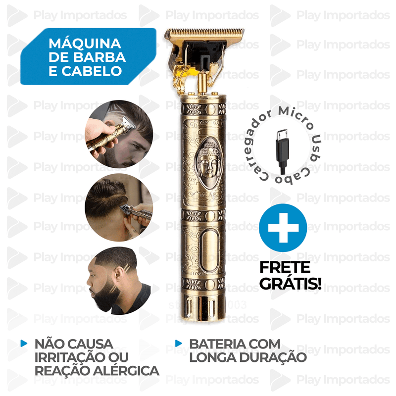 Máquina de Barba e Cabelo - Profissional 12X [FRETE GRÁTIS]