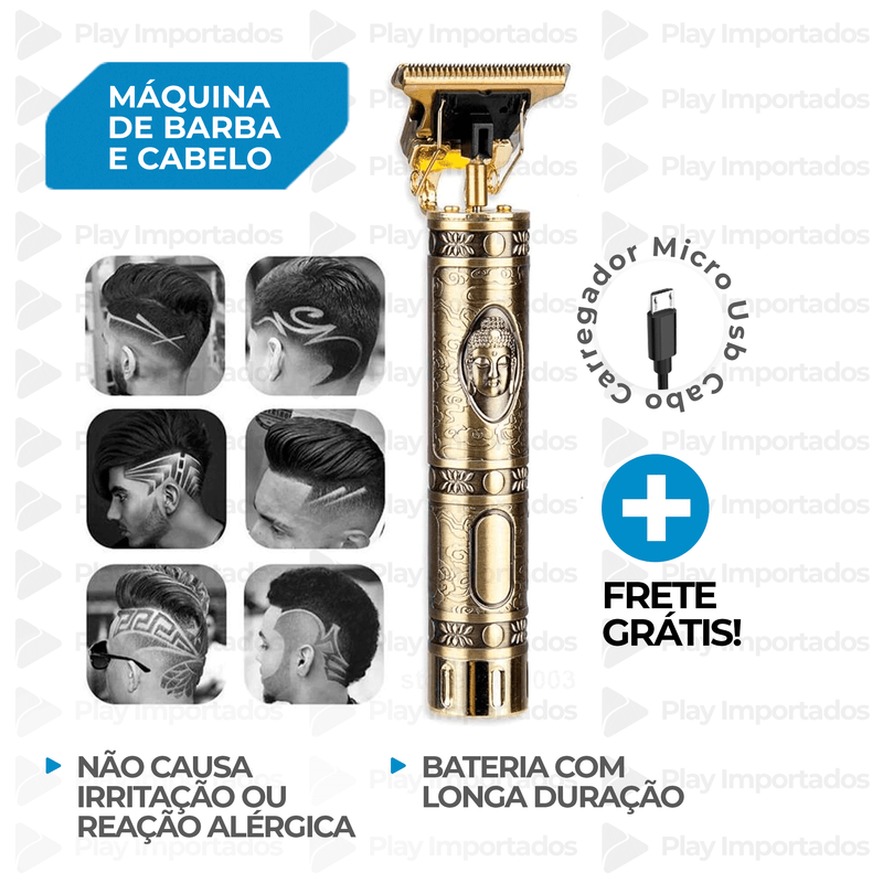 Máquina de Barba e Cabelo - Profissional 12X [FRETE GRÁTIS]