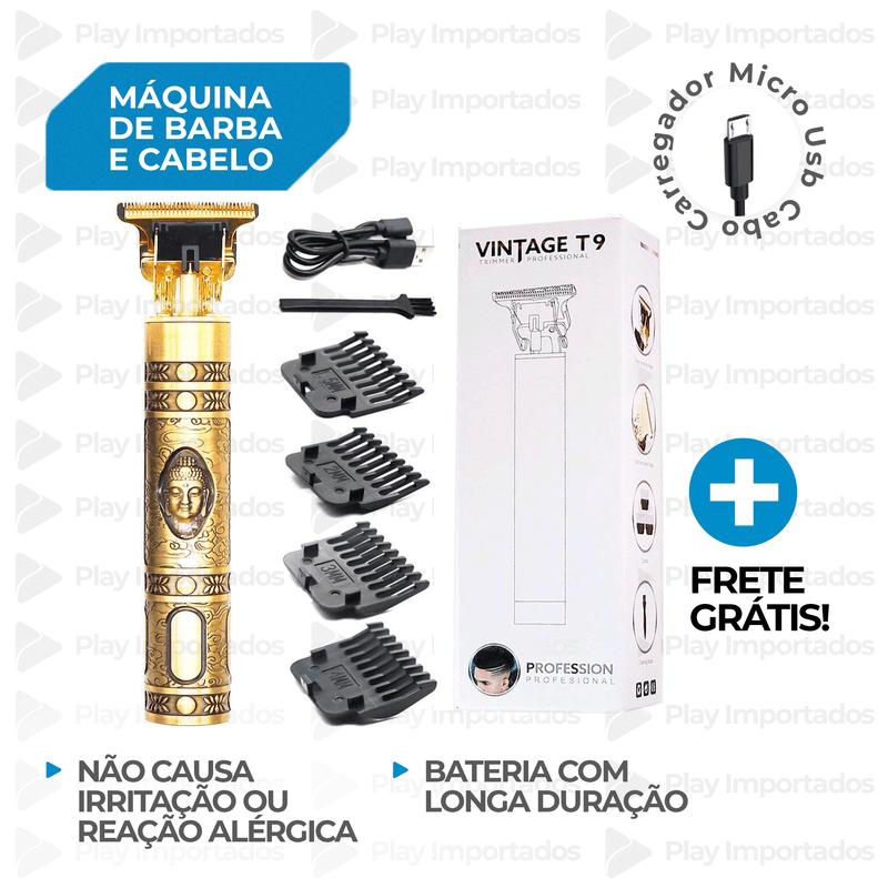 Máquina de Barba e Cabelo - Profissional 12X [FRETE GRÁTIS]