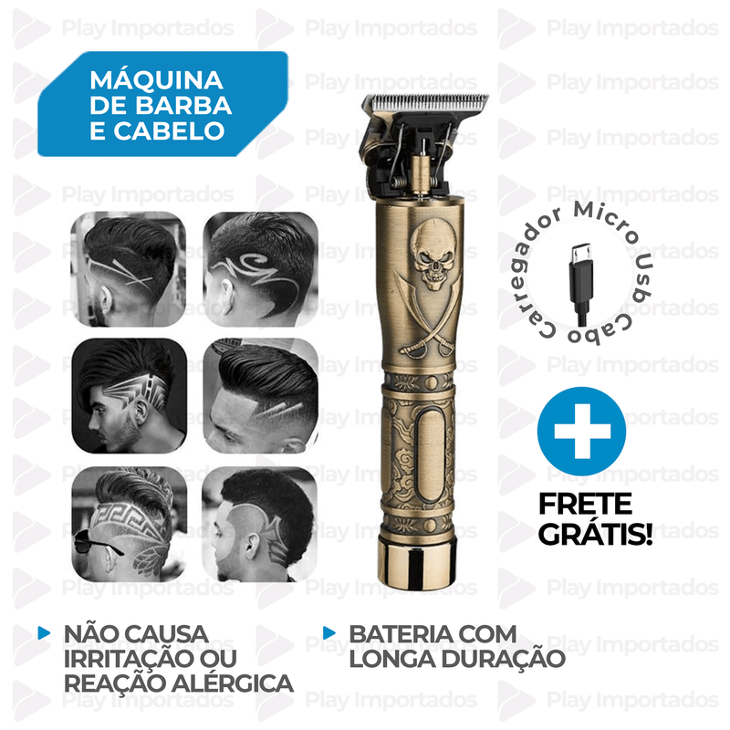 Máquina de Barba e Cabelo - Profissional 12X [FRETE GRÁTIS]