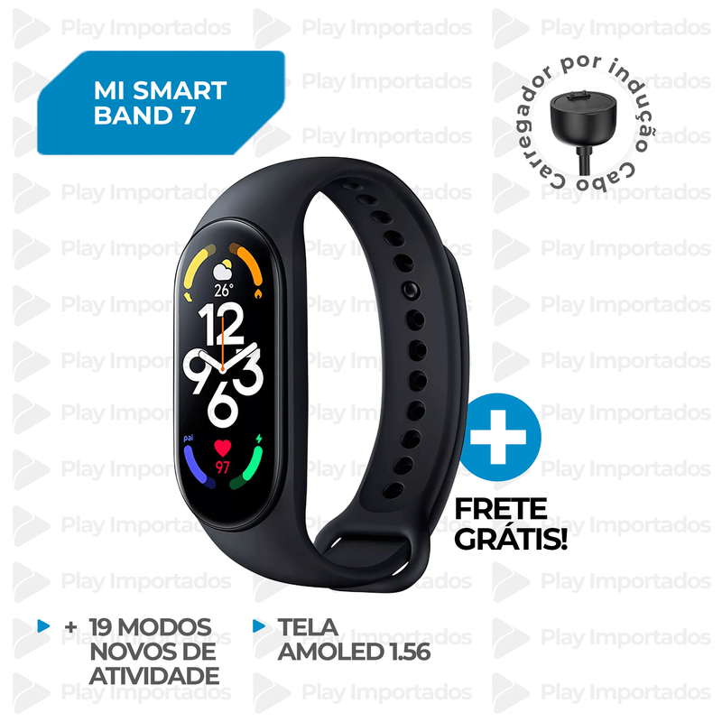 Pulseira Inteligente Mi Smart Band 7 - Lançamento 2022 em Português [FRETE GRÁTIS] 12x