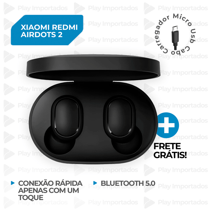 Fone Xiaomi Redmi AirDots 2 [FRETE GRÁTIS E NACIONAL] 12x