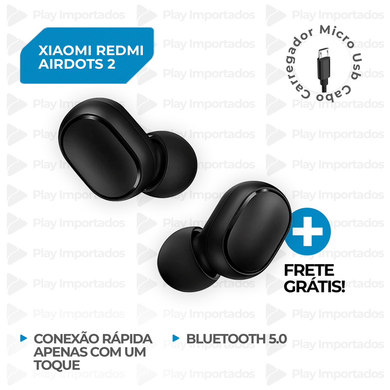 Fone Xiaomi Redmi AirDots 2 [FRETE GRÁTIS E NACIONAL] 12x